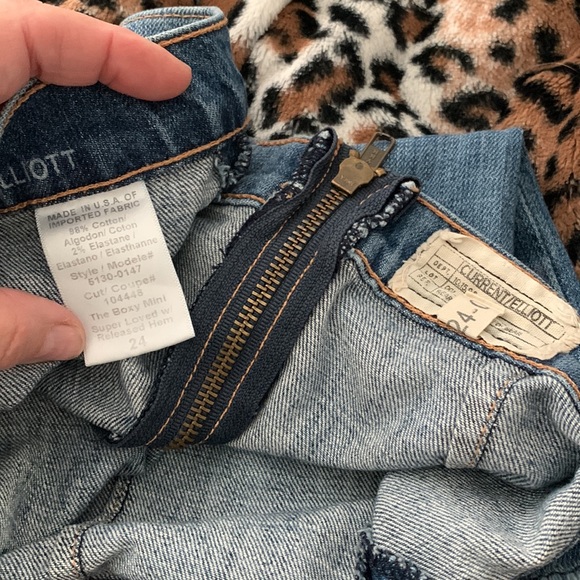 Current/Elliott pencil denim mini skirt ,24 - Picture 3 of 3